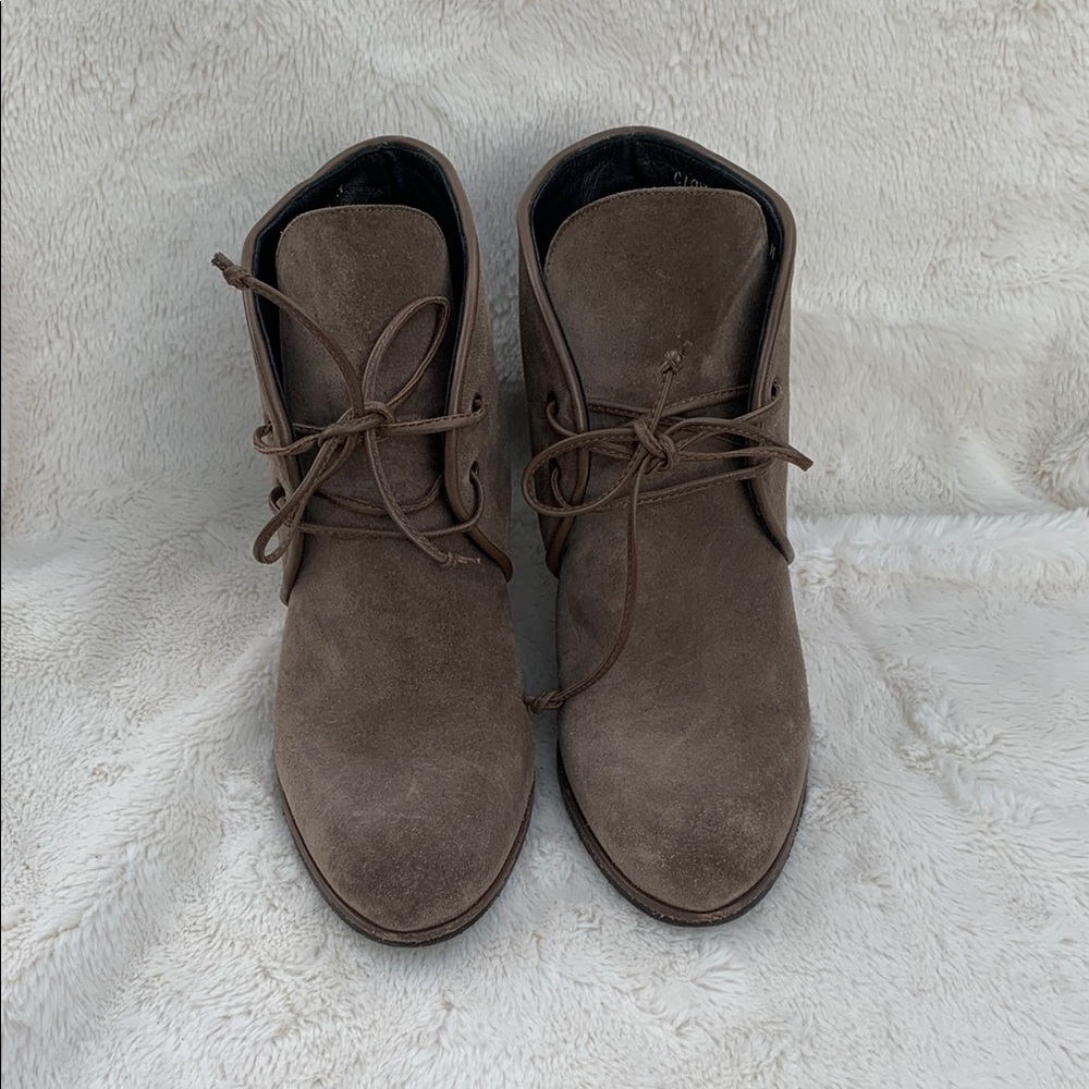 Stuart Weitzman Brown Chukka Boots Suede Leather